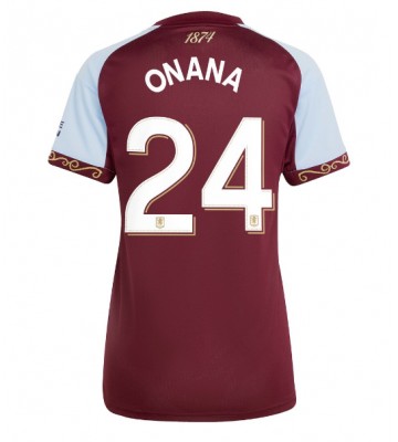 Aston Villa Amadou Onana #24 Hjemmebanetrøje Dame 2025-26 Kortærmet